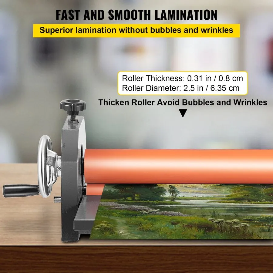 Ламинатор 25.5in 648mm Manual Cold Roll Laminator Vinyl Photo Laminating Machine