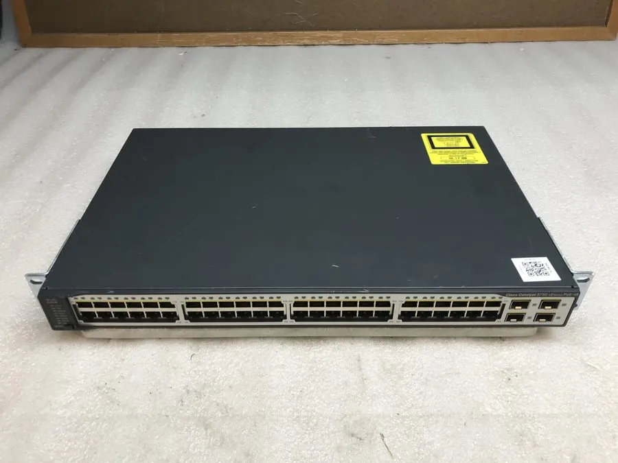 Коммутатор Cisco Catalyst 3750 v2 PoE-48 Port Network Switch WS-C3750V2-48PS