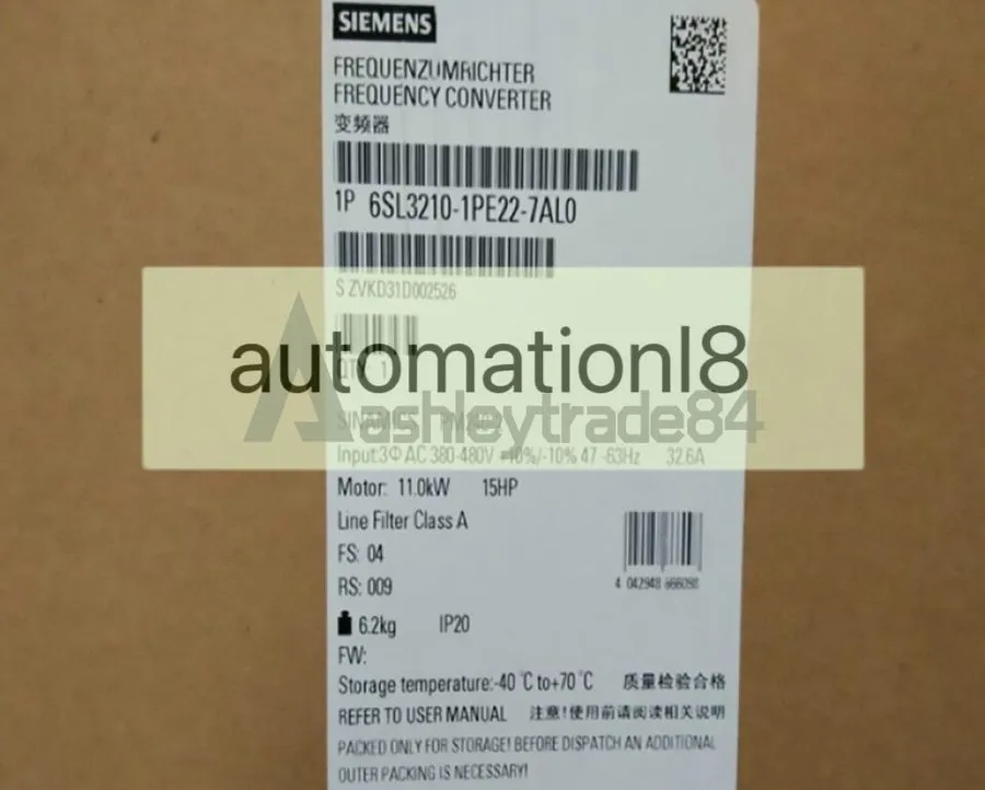 Частотный преобразователь Siemens SINAMICS G120 6SL3210-1PE22-7AL0