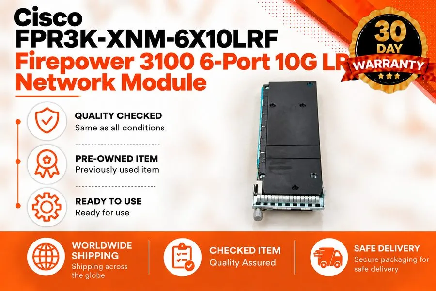 Межсетевой экран Cisco FPR3K-XNM-6X10LRF Firepower 3100 6-Port 10G LR Network Mo — фото лота 1