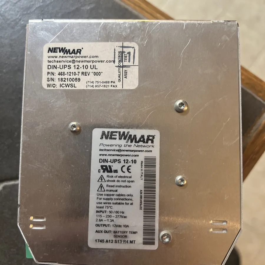 Блок питания NewMar DIN-UPS-12-10 12VDC 10A DIN Rail UPS Power Supply 468-1210-7