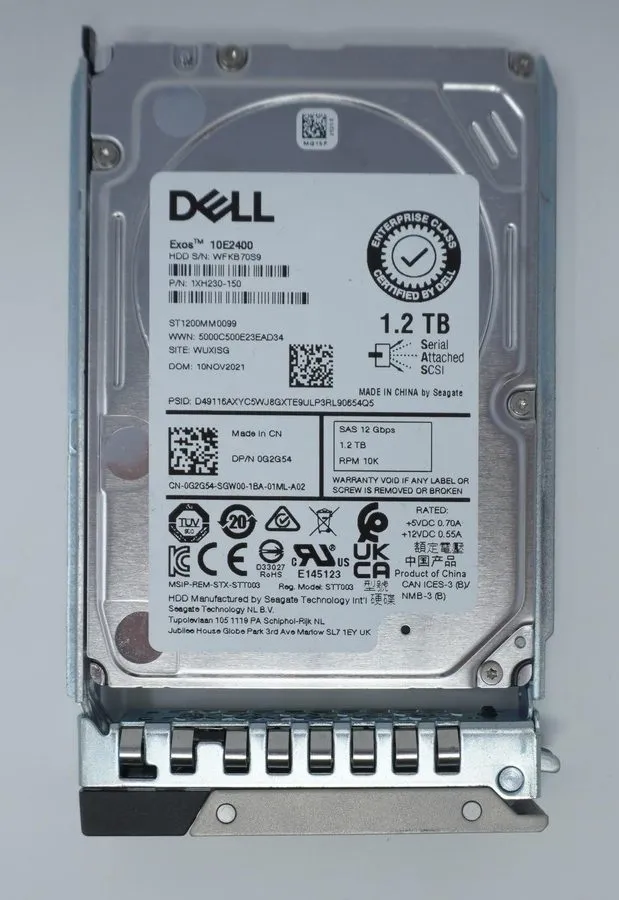 Сервер G2G54 ST1200MM0099 Dell POWEREDGE 1.2TB 10KRPM 12Gb 2.5"SAS HDD 0G2G54