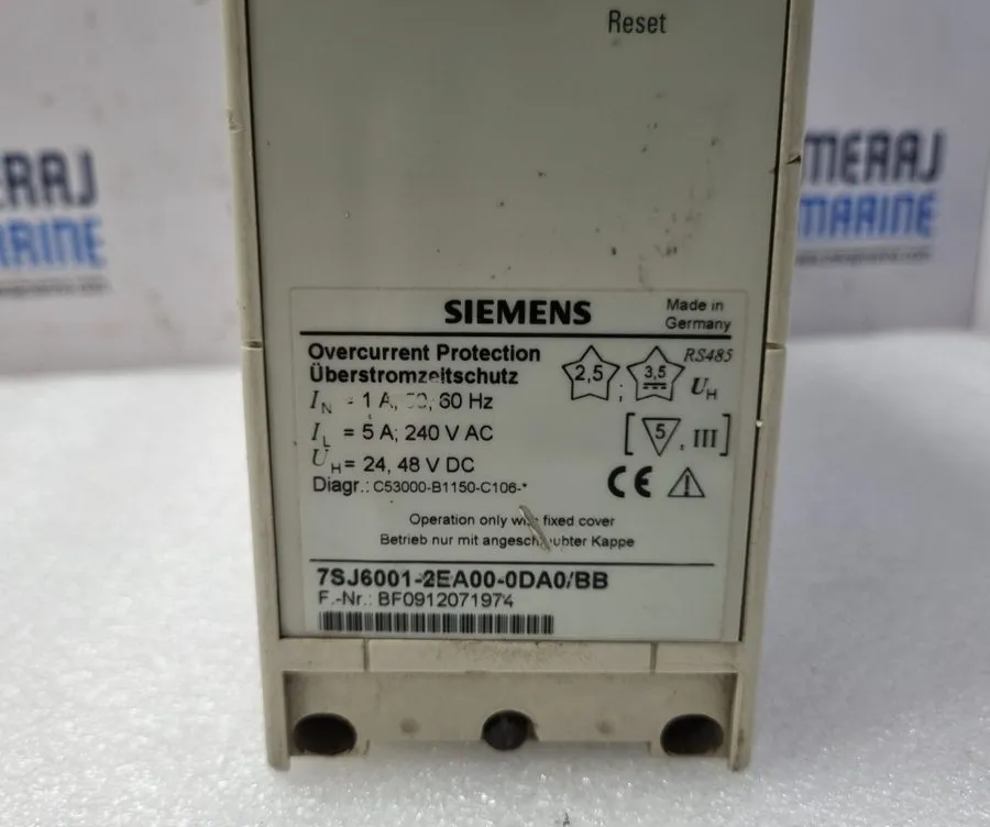 Реле защиты Siemens 7SJ6001-2EA00-0DA0/BB Overcurrent Protection Relay