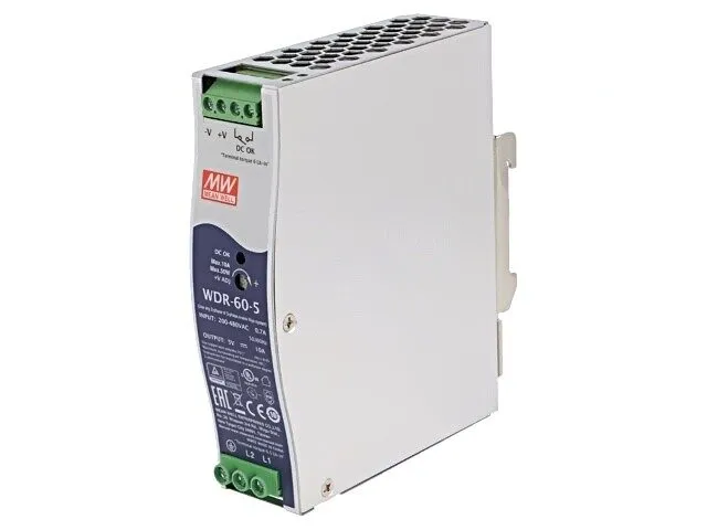 Блок питания Mean Well WDR-60-5 Single Output Industrial Power Supply 60W 5V DIN