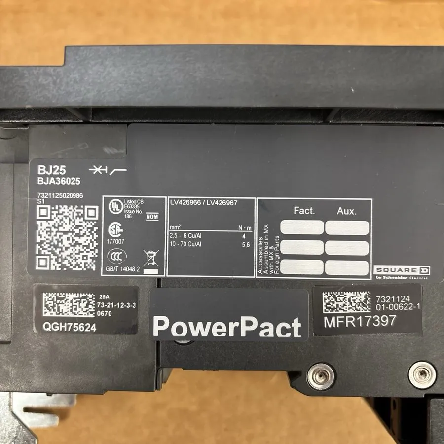 Автоматический выключатель Take Out Square D BJA36025 I-Line Circuit Breaker 25A — фото лота 2