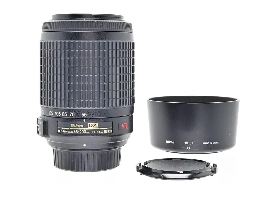 Объектив Nikon AF-S VR Nikkor 55-200mm f/4-5.6 G ED DX Zoom Lens w/ Len Caps