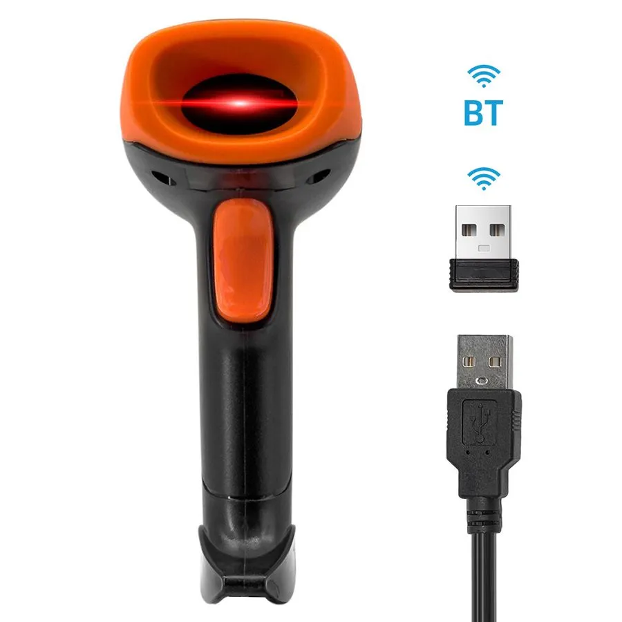 Сканер штрих-кода Handheld 1D/2D/QR Barcode +2.4G USB Wired Bar Scanning A5G8