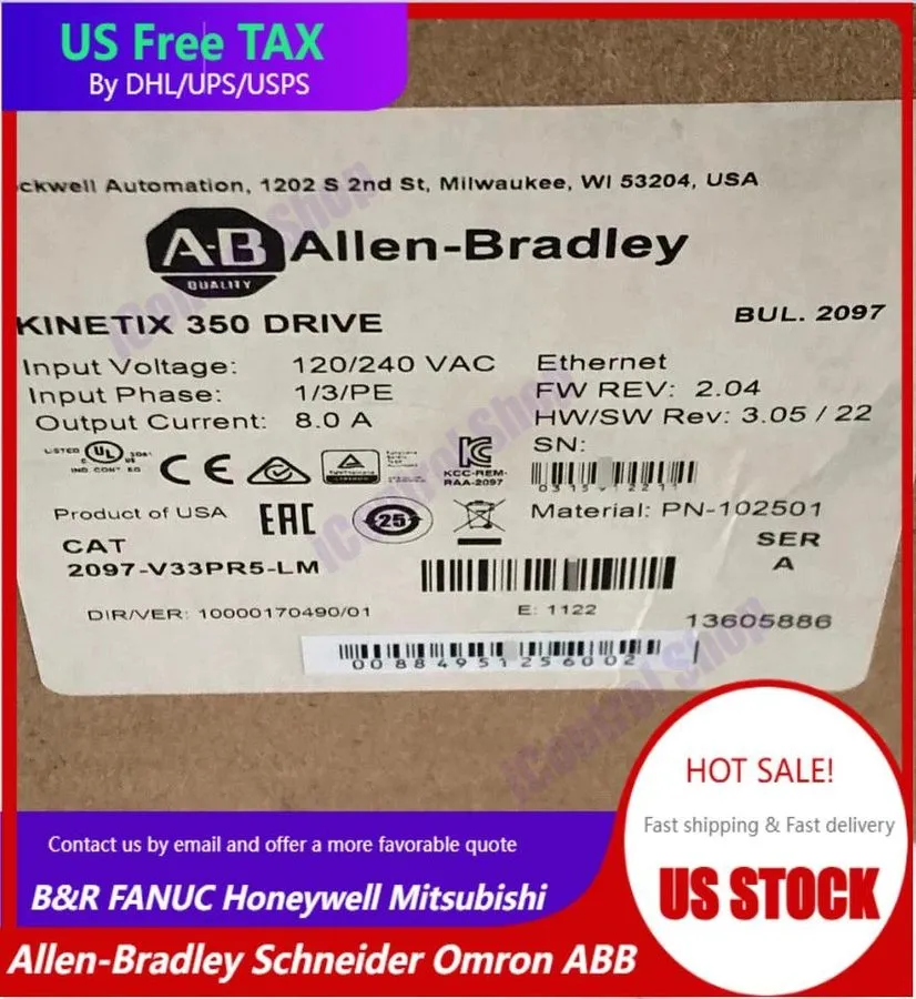 Сервопривод Allen-Bradley 2097-V33PR5-LM Kinetix 350 2.0kW Servo Drive