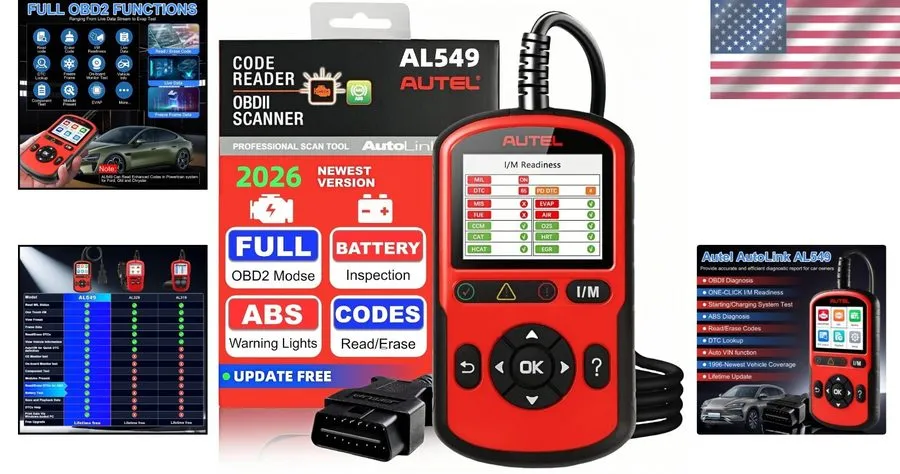 Диагностический сканер Comprehensive Autel AL549 Scanner: ABS Diagnostics & Batt