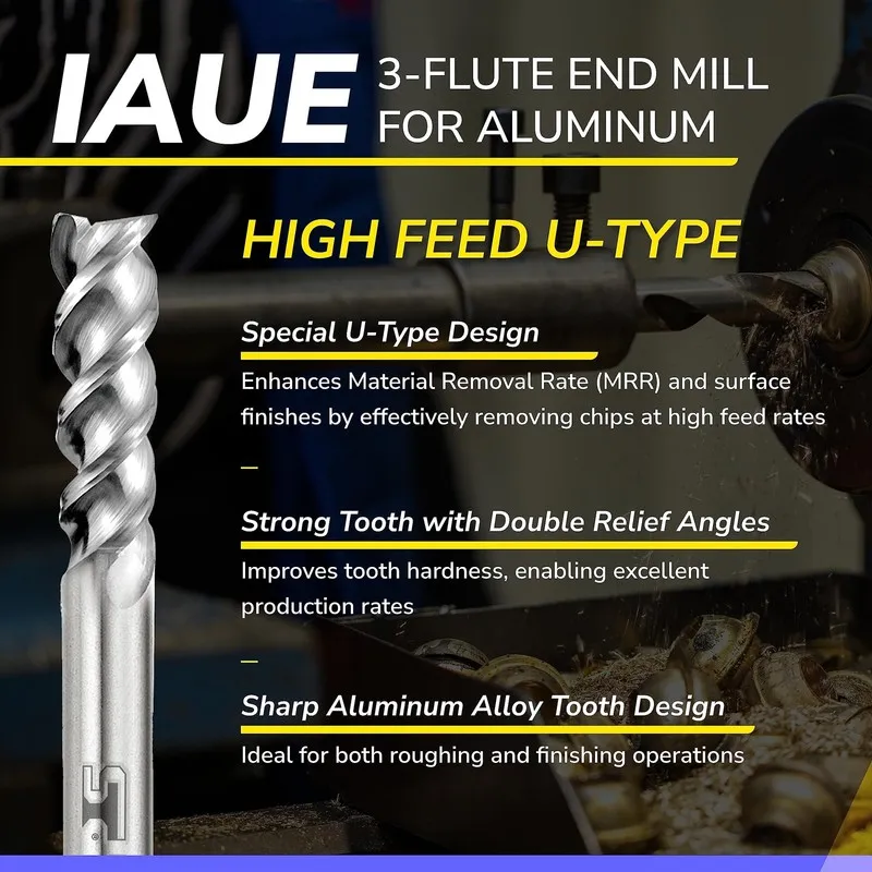 Режущий инструмент SPEED TIGER Carbide Square End Mill 3 Flute IAUE1/8 3 ( 1/8")