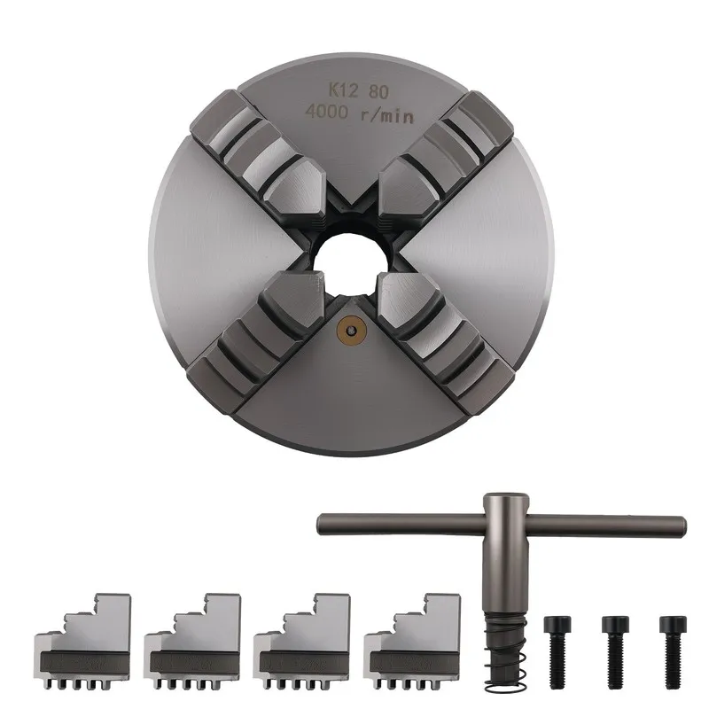 Режущий инструмент 4 Jaw Lathe Chuck K12-80 80mm Self Centering