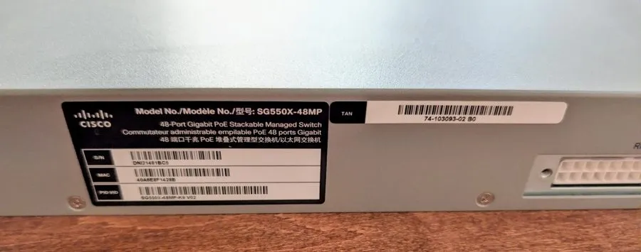 Коммутатор Cisco SG550X-48MP-K9-NA 48 Port Gigabit Poe Switch — фото лота 2
