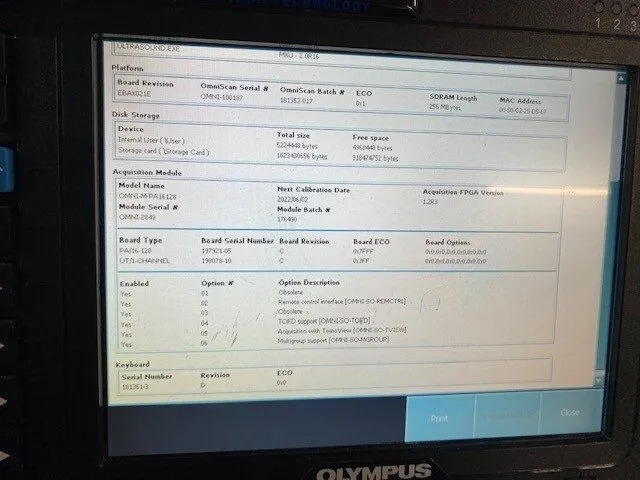 Дефектоскоп OLYMPUS OMNISCAN MX PHASED ARRAY ULTRASONIC FLAW DETECTOR NDT w OMNI — фото лота 4