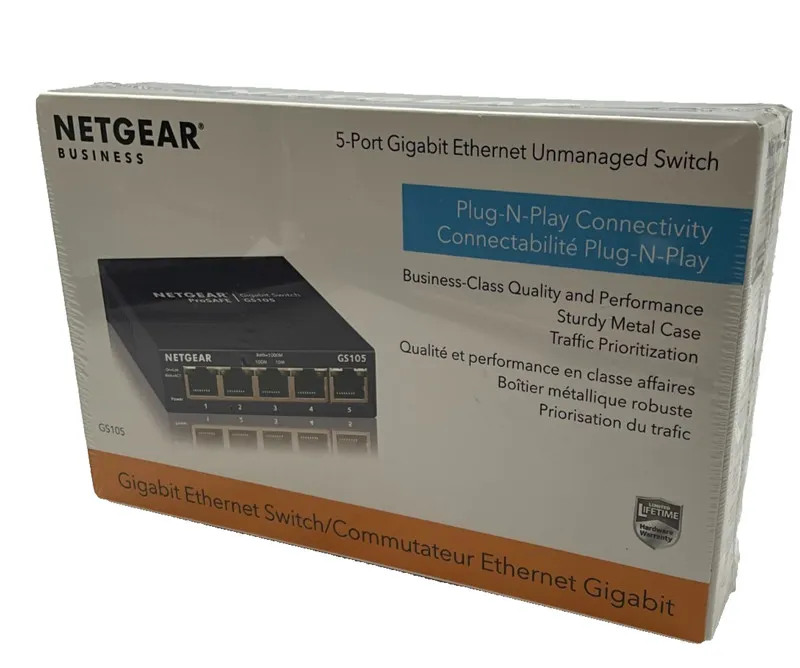 Коммутатор NETGEAR PROSAFE 5-PORT GIGABIT DESKTOP SWITCH MODEL No GS105