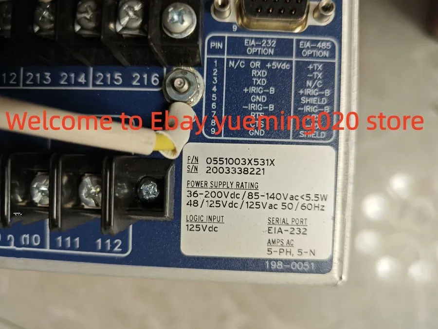 Реле защиты SEL-551 Overcurrent Relay 0551003X531X 125VDC