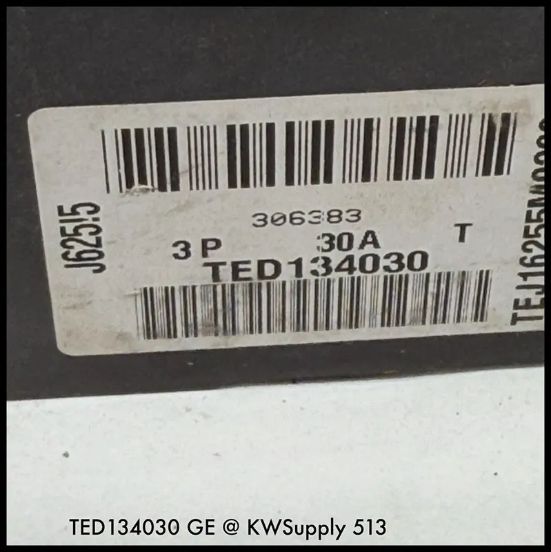 Автоматический выключатель GE TED134030 30A 3-Pole 480V AC E-Frame Circuit Break — фото лота 4