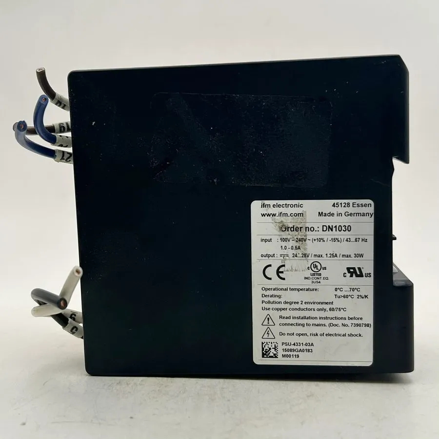 Блок питания IFM DN1030 24VDC Power Supply 100-240VAC DIN Rail PSU 1.25A Industr — фото лота 1