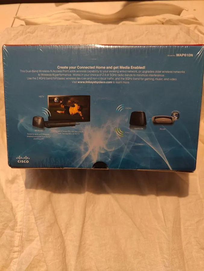 Точка доступа Wi-Fi Linksys N300 Dual-Band Wireless-N Access Point WAP610N Cisco — фото лота 1