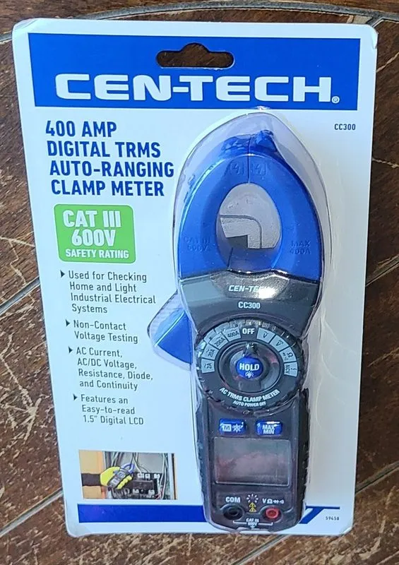 Тестер Cen-Tech 400AMP Digital TRMS Auto-Ranging Clamp Meter #59458