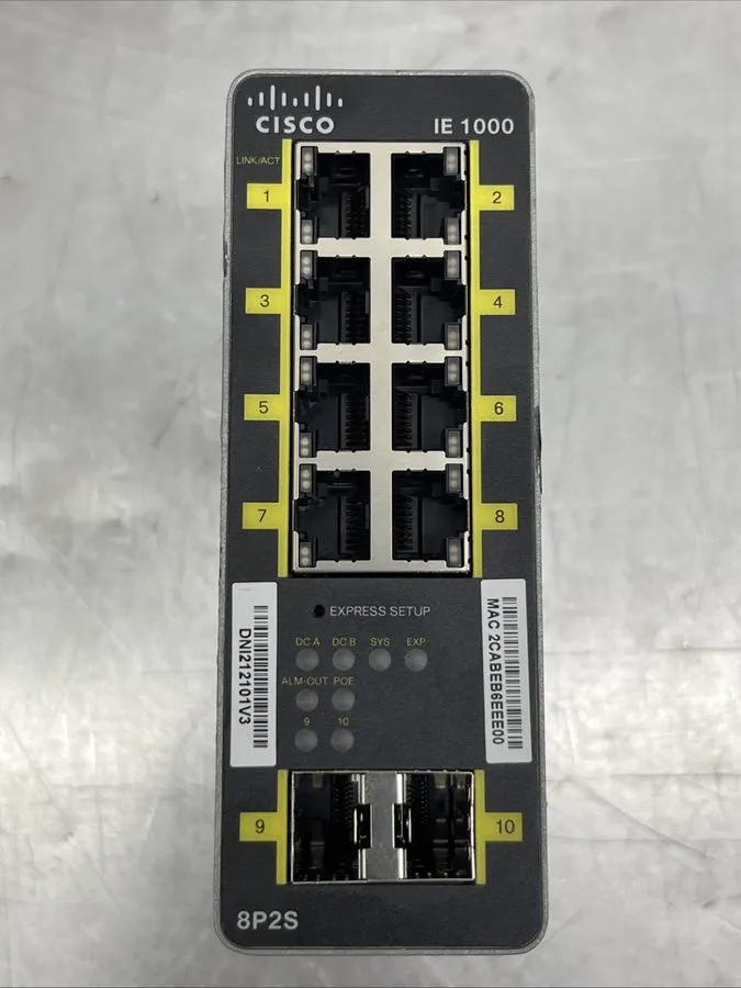 Коммутатор Cisco IE-1000-8P2S-LM Industrial Ethernet Switch 10 Port SFP POE+