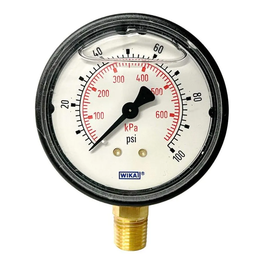 Трубопроводная арматура Wika 113.13.25.100.L Commercial Pressure Gauge, 0 To 100 — фото лота 1