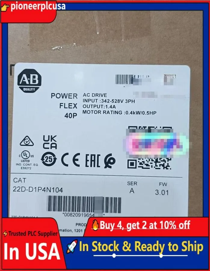 Частотный преобразователь Allen-Bradley AB 22D-D1P4N104 PowerFlex 40 0.4kW 0.5Hp