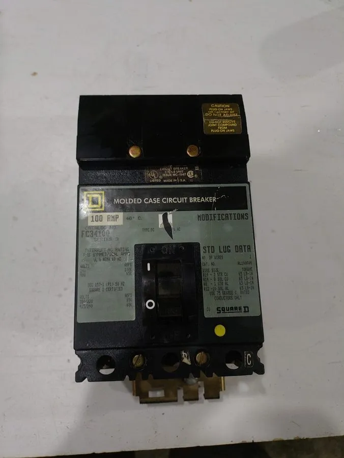 Автоматический выключатель Square D FC34100 circuit breaker Iline 3pole 100 amp 