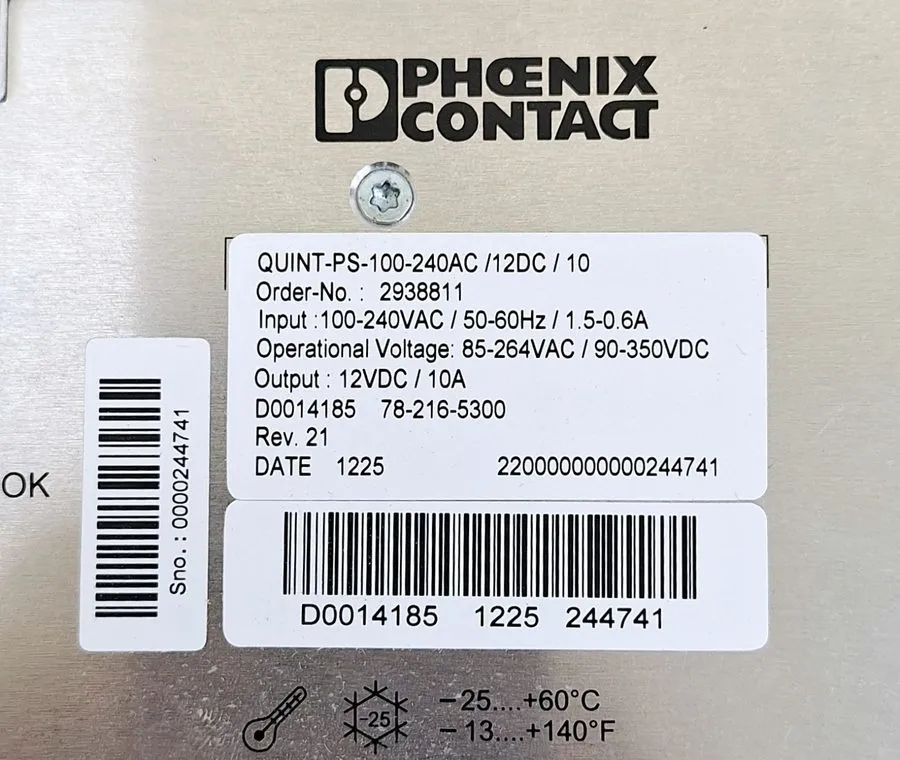 Блок питания Phoenix Contact QUINT-PS-100-240AC/12DC/10 Power Supply 12VDC