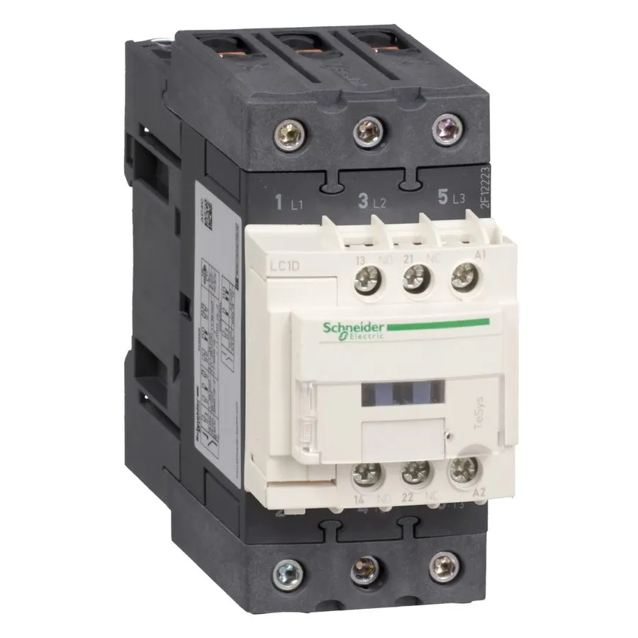 Контактор SCHNEIDER ELECTRIC LC1D50AG7 Contactor, TeSys Deca, 3P, 50A, 120V AC