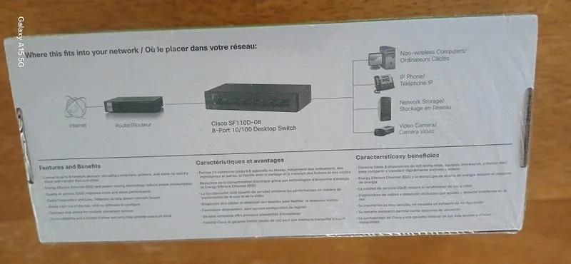 Коммутатор CISCO SF110D-08 8 Port 10 100 PoE Desktop Switch — фото лота 2