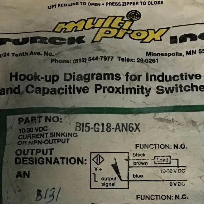 Датчик приближения Turck BI5-G18-AN6X 10-30 V DC Inductive Proximity Sensor