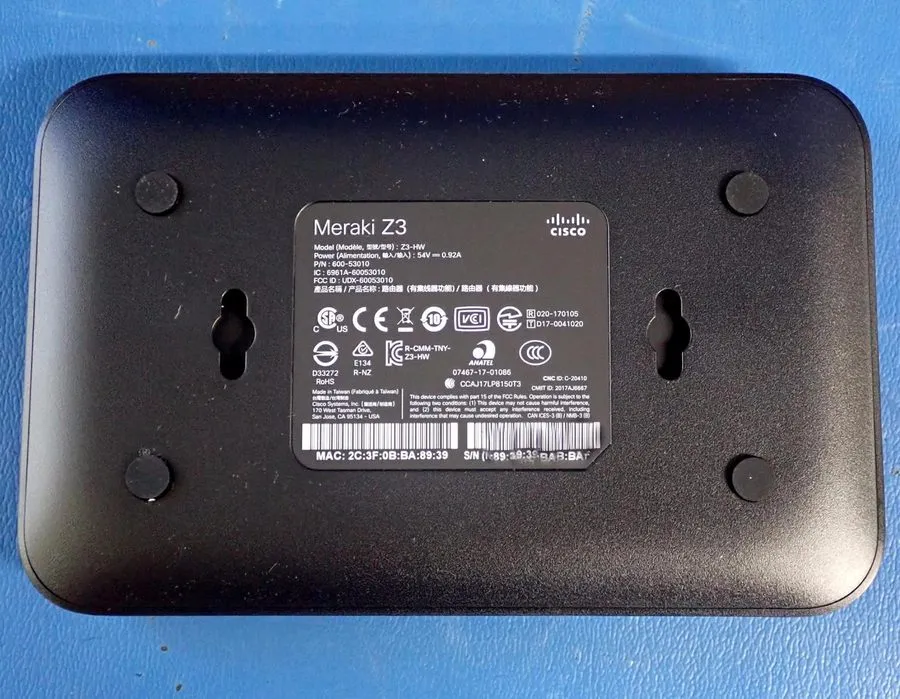 Маршрутизатор Cisco Meraki Z3-HW Z3 Teleworker Gateway WiFi 5 VPN Router Firewal — фото лота 2