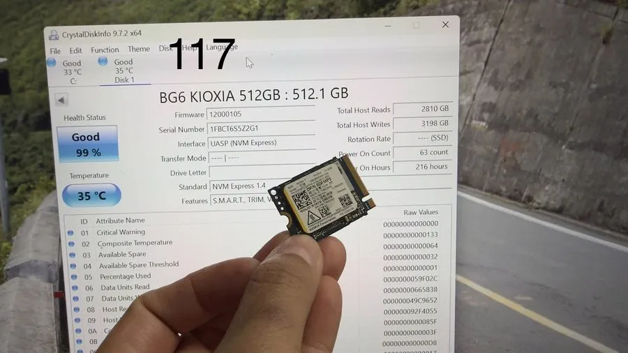 SSD-накопитель KIOXIA 512GB GEN 4x4 NVMe PCIe M2 SSD KBG60ZNS512G DELL 0DFMP3