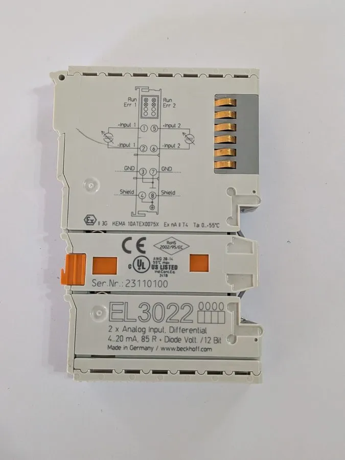 Модуль ввода-вывода Beckhoff EL3022 EtherCAT Terminal Analog Input