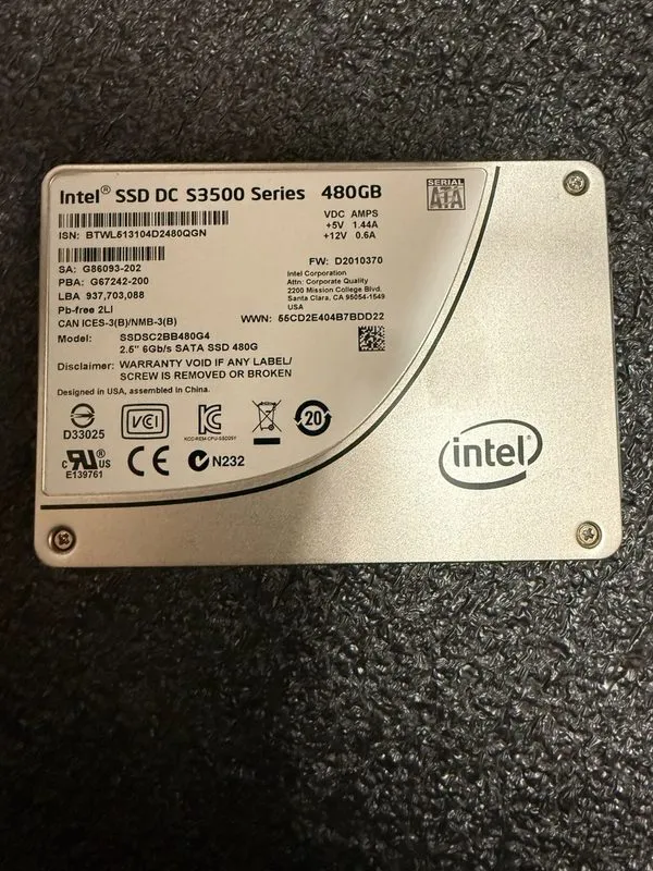 SSD-накопитель Intel DC S3500 480GB SSD 2.5 inch 6Gb/s SATA Solid State Drive SS — фото лота 1