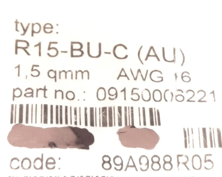 Электронный компонент 10x 09150006201 HARTING R15-BU-C Contact Crimp Socket 16 A