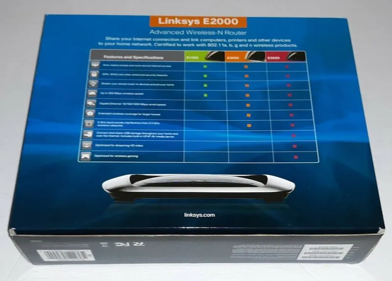 Маршрутизатор Cisco Linksys E2000 Wireless N Router 300 Mbps 4-Port Gigabit — фото лота 2