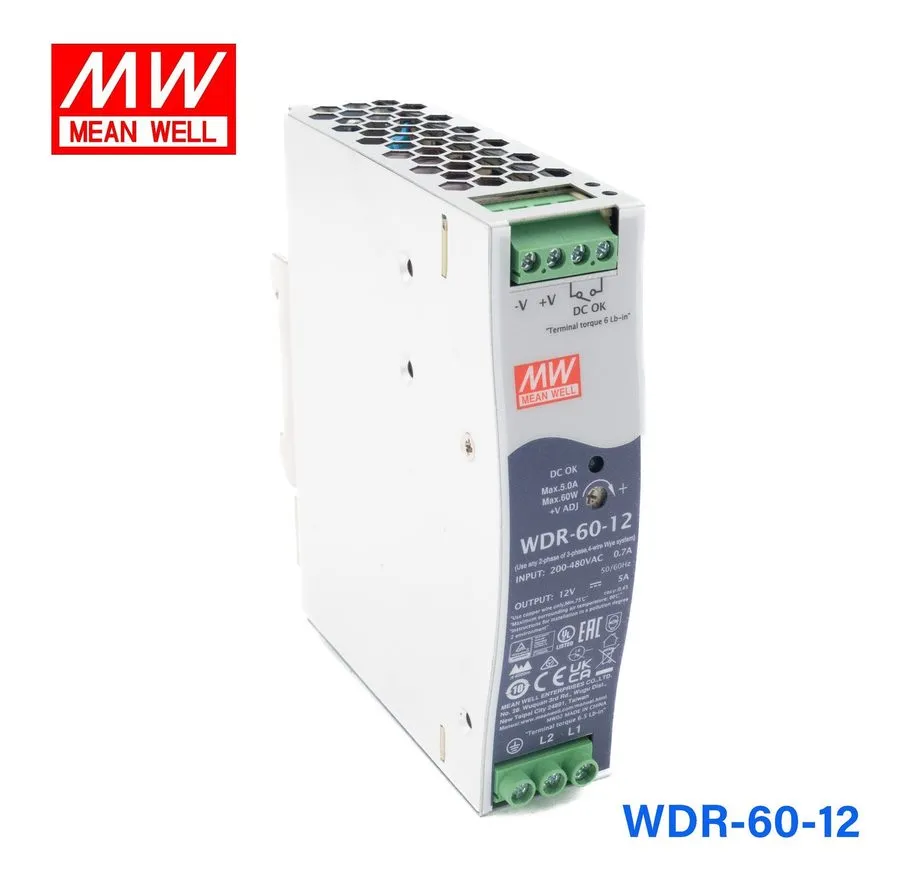 Блок питания WDR-60-12 Single Output Industrial Power Supply 60W 12V DIN Rail &e