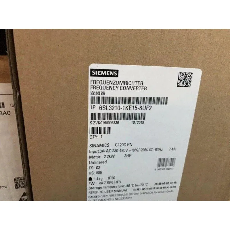 Частотный преобразователь Siemens 6SL3210-1KE15-8UF2 SINAMICS G120C RATED POWER 