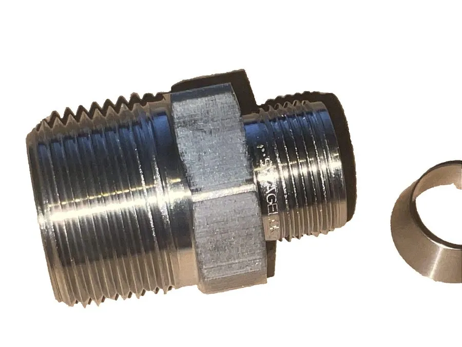 Разъём 1 Swagelok Stainless Connector Fitting, 1/2" Tube x 3/4" MNPT, SS-810-1-1 — фото лота 2
