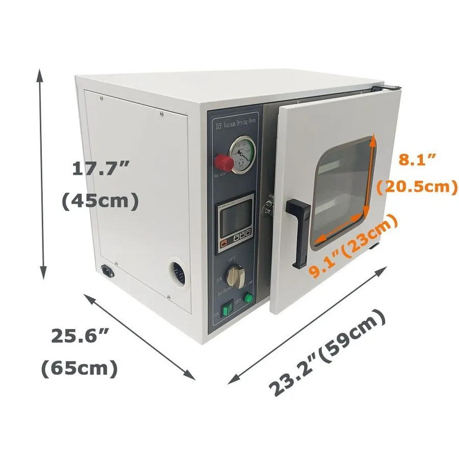 Сушильный шкаф 110V 0.9Cu ft Vacuum Drying Oven Lab Heating Chamber 2 Shelves 12