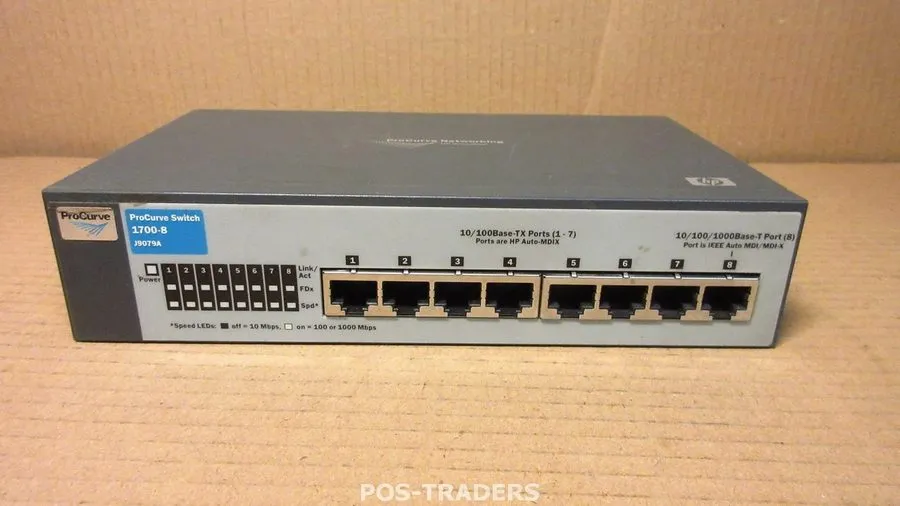 Коммутатор HP ProCurve 1700-8 8 Port Fast Ethernet Switch (7x 100Mbps, 1x 1Gbps)