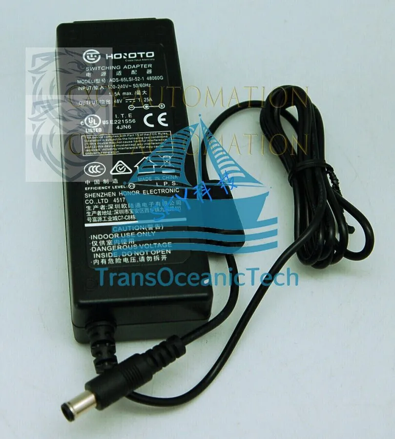 Блок питания Dahua ADS-65LSI-52-1 video camera adapter 48V 1.25A with pin power 