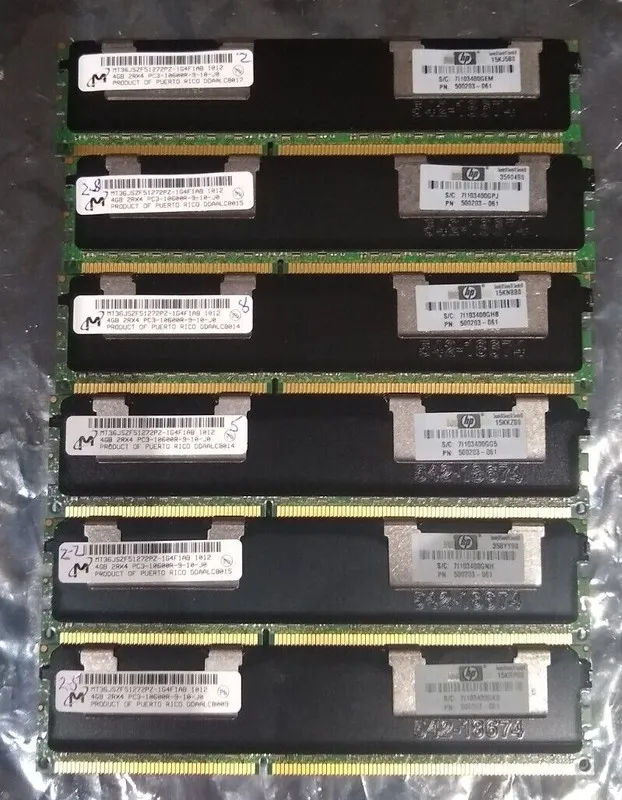 Модуль памяти 4GB HP Micron MT36JSZF51272PZ-1G4F1AB DDR3 SERVER ECC Registered 5