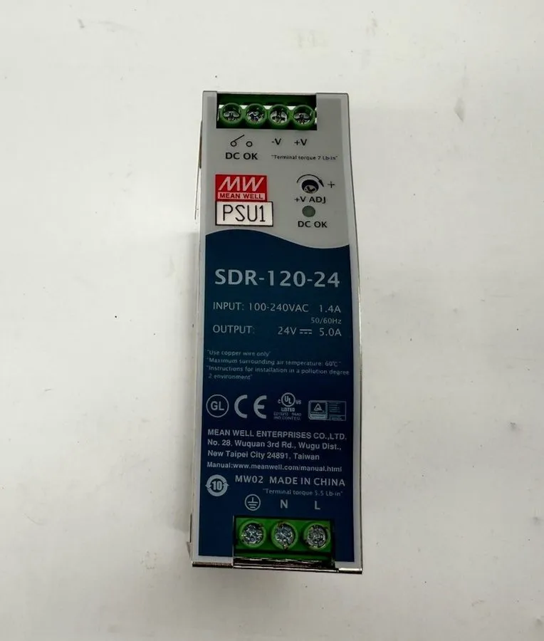 Блок питания MEAN WELL SDR-120-24 24V 5A 120W DIN Rail Power Supply 100-240VAC D