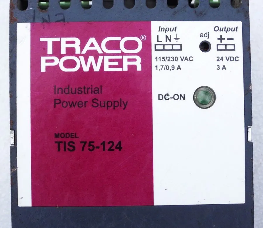 Блок питания TRACO POWER TIS 75-124 Industrial Power Supply 24VDC 3A 75W DIN Rai