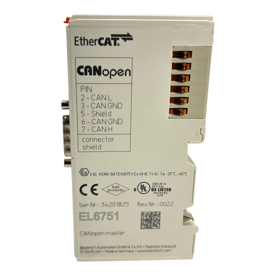 Модуль ввода-вывода Beckhoff EL6751 EtherCAT Terminal — фото лота 1