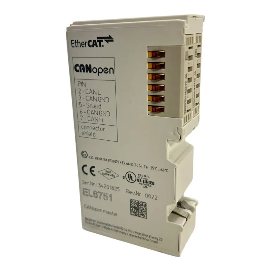 Модуль ввода-вывода Beckhoff EL6751 EtherCAT Terminal — фото лота 2