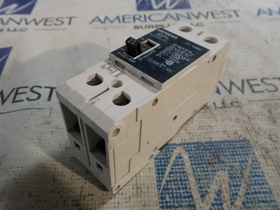 Автоматический выключатель Siemens HGB2K020 20 amp 2 pole 35kA@480V HGB2 Circuit