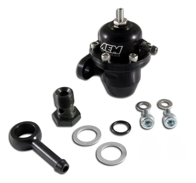 Трубопроводная арматура AEM 25-303BK Adjustable Fuel Pressure Regulator Black